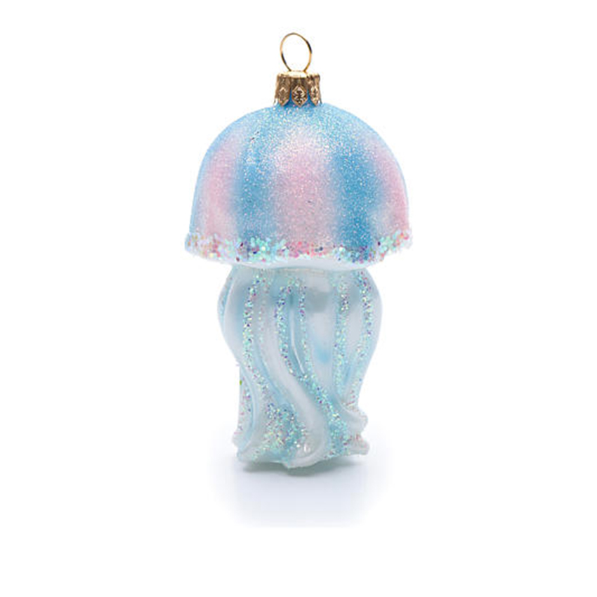 MRS Hand Blown Jellyfish Glass Chrsitmas Ornaments 