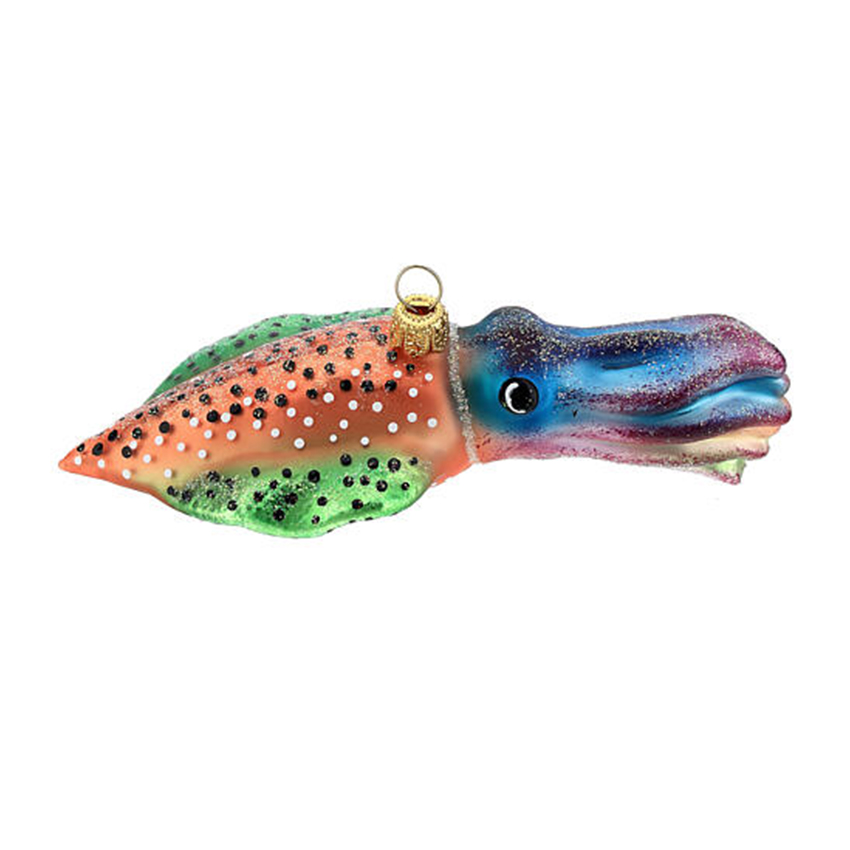 MRS Wholesale Squid Glass Christmas Ornaments 