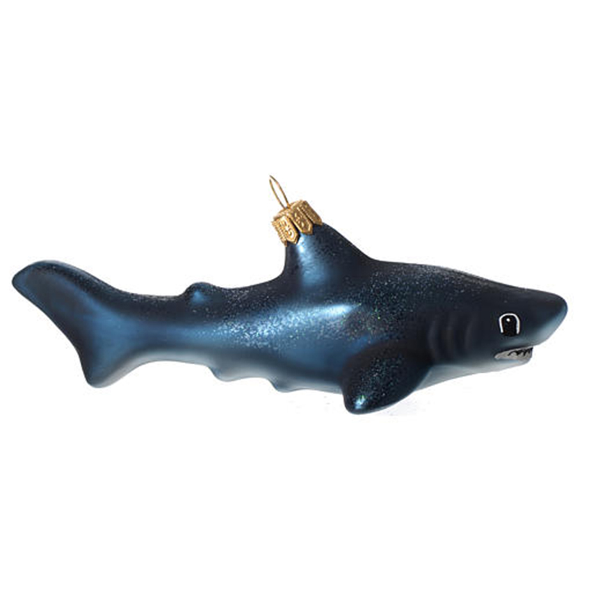 MRS Hammerhead Shark Polish Glass Christmas Ornaments 